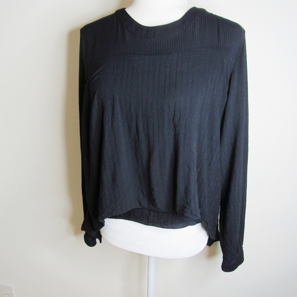 ALL SAINTS Black,Layered Style, High Low, Top SZ M - Picture 5 of 7